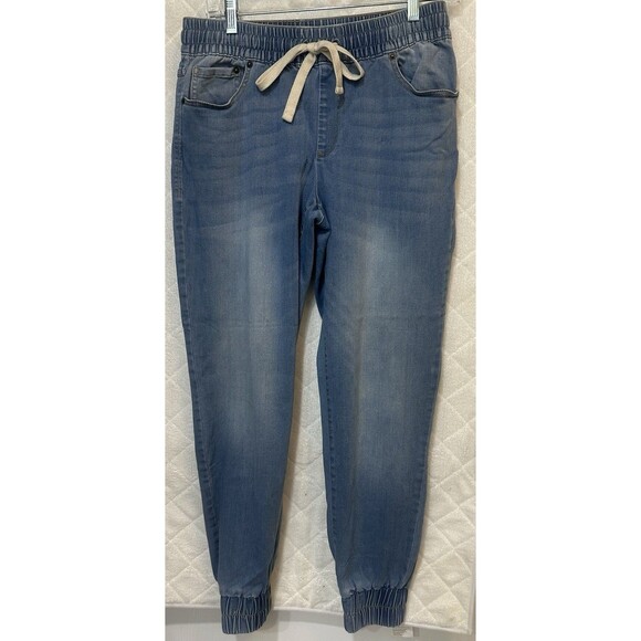 Inc International Concepts Women's Blue Denim Joggers Pants Size 6/28 - Picture 1 of 5